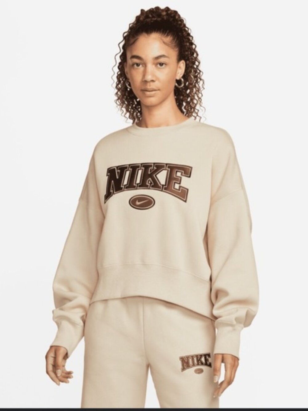 Nike Cropped Oversized Crewneck
